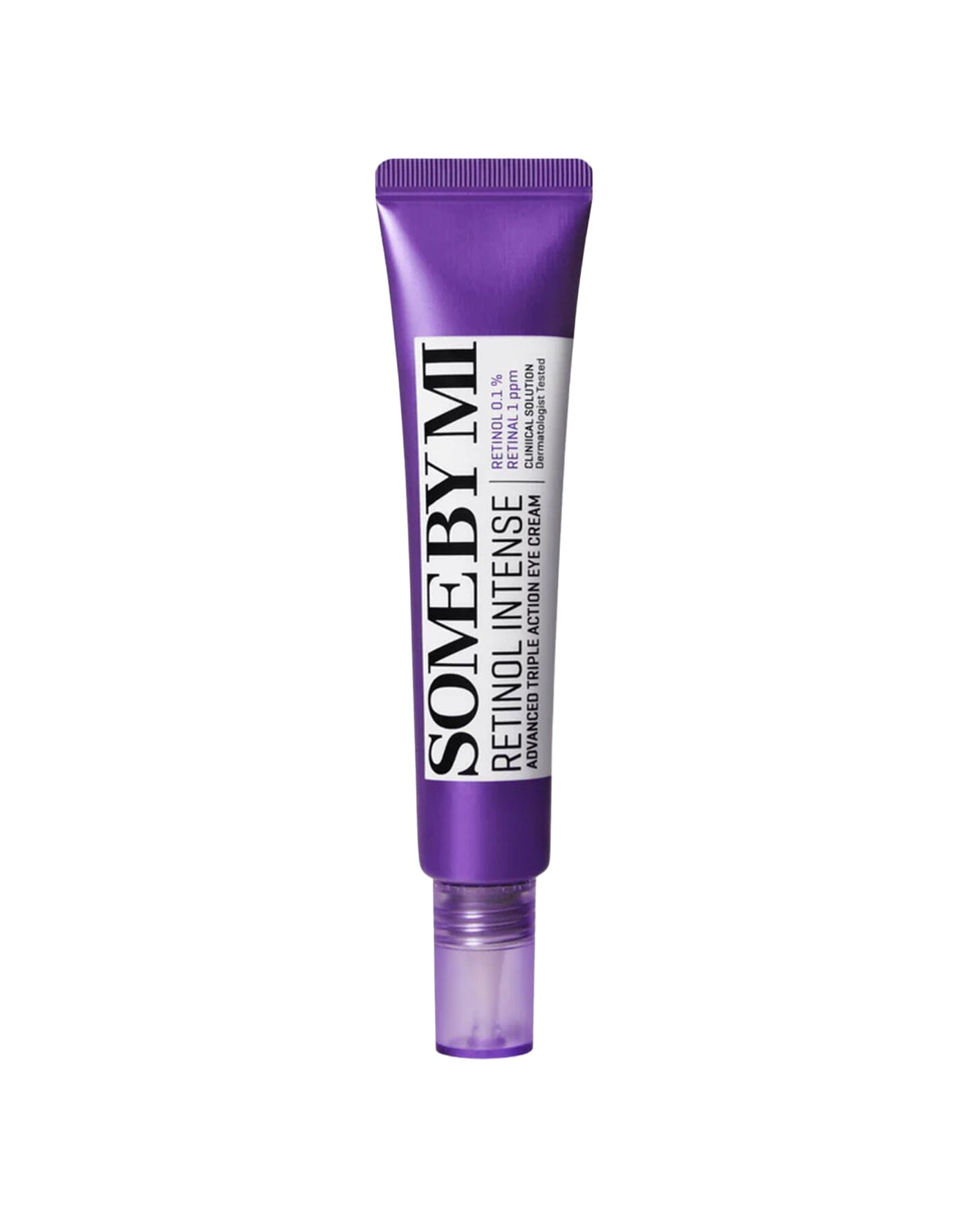 Tubo frontal de SOME BY MI Retinol Intense Advanced Triple Action Eye Cream sobre fondo blanco.